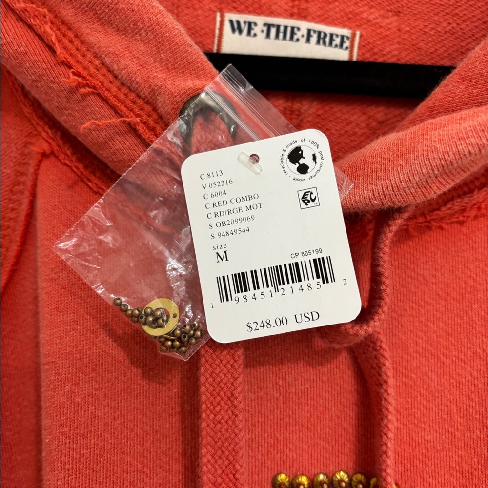 We The Free Coral Hoodie with Gold Accents - Picture 3 of 4